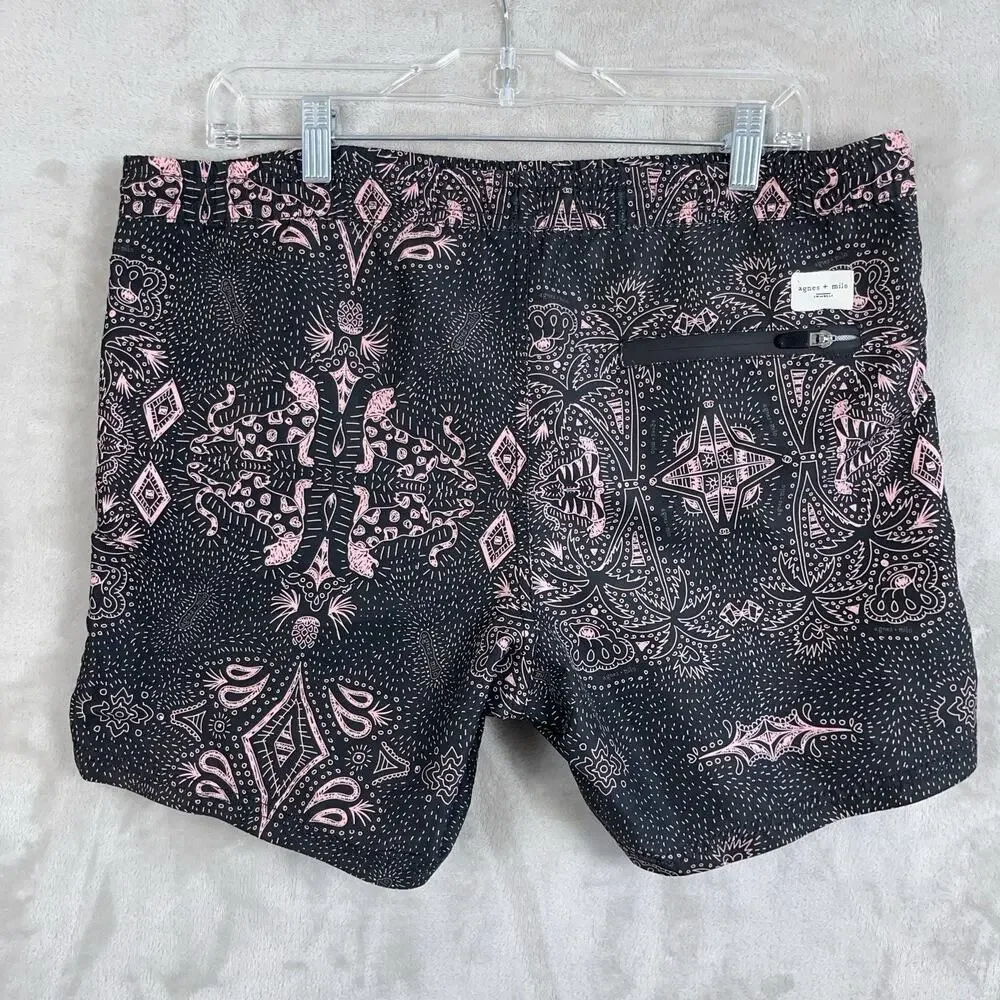 Agnes + Milo Pink Panther Mandala Enzo Swim Shorts Mens Large Euro Summer Beach - Picture 2 of 9